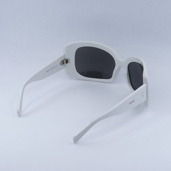 🕶️ New Celine CL40224I 25C Sunglasses - White Frame, Silver Mirror Lenses - Picture 3 of 12